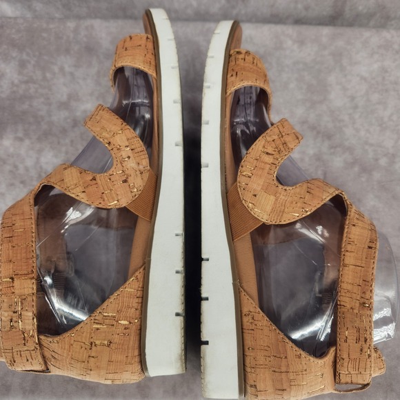 Sofft Malana‎ Sandals Brown Leather Strappy Comfort Cork Wedge size 10 Gladiator - Picture 4 of 6